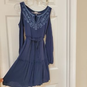 Green Blue Hollister dress with cutout shoulders